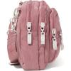image:imageBaggallini Triple Zip Small Crossbody Bag for Women  8x6 Lightweight Convertible Fanny Pack Belt BagDusty Mauve