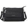 image:imageBaggallini Original Everyday 11x75 Crossbody Bags Rfid Protected Lightweight Nylon Zippered Travel PurseBlack Cheetah Emboss