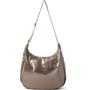 image:imageBaggallini Swift Hobo Crossbody Bag for Women  Lightweight 157x16 Travel Purse Handbag Hobo BagCopper Metallic