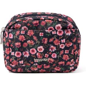image:imageBaggallini Womens Pocket Cosmetic  Lightweight Bag  Travel Essentials Makeup Organizer SmallAutumn Peony