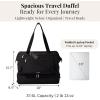 image:imageModern Weekender  Lightweight 18x157x94 Duffel Carryon Travel Bag for WomenBlack