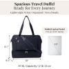 image:imageModern Weekender  Lightweight 18x157x94 Duffel Carryon Travel Bag for WomenBlack