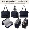 image:imageModern Weekender  Lightweight 18x157x94 Duffel Carryon Travel Bag for WomenFrench Navy