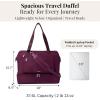 image:imageModern Weekender  Lightweight 18x157x94 Duffel Carryon Travel Bag for WomenMulberry
