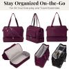 image:imageModern Weekender  Lightweight 18x157x94 Duffel Carryon Travel Bag for WomenMulberry